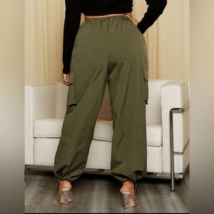Plus Green Cargo Pants